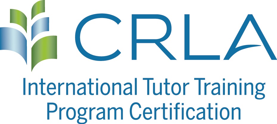 Logo for CRLA certification: International Tutor Training Program Certification featuring a leaf graphic.
